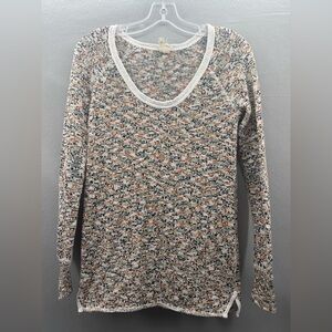 Free People We The Free textured confetti pullover sweater Tee Size S Boho